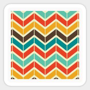 Modern Retro Neck Gator Chevron Modern Retro Sticker